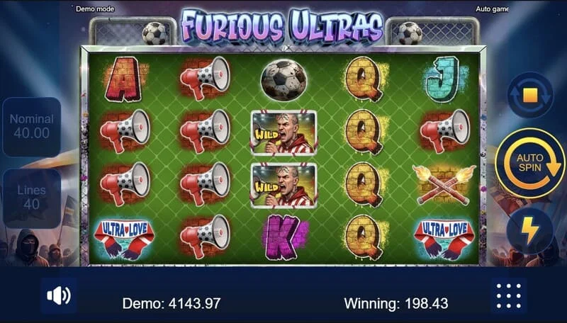Furious Ultras - makaralardaki ödeme hatları